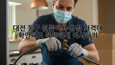대전 동구 원룸이사 용달 가격대 확인하고 똑똑하게 이사하기!
